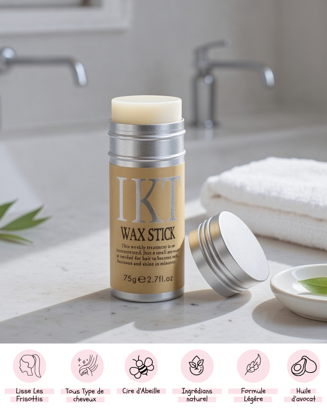 Stick de cire coiffante Hair Wax Stick - Fixation rapid